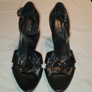 Open toe sandal heels